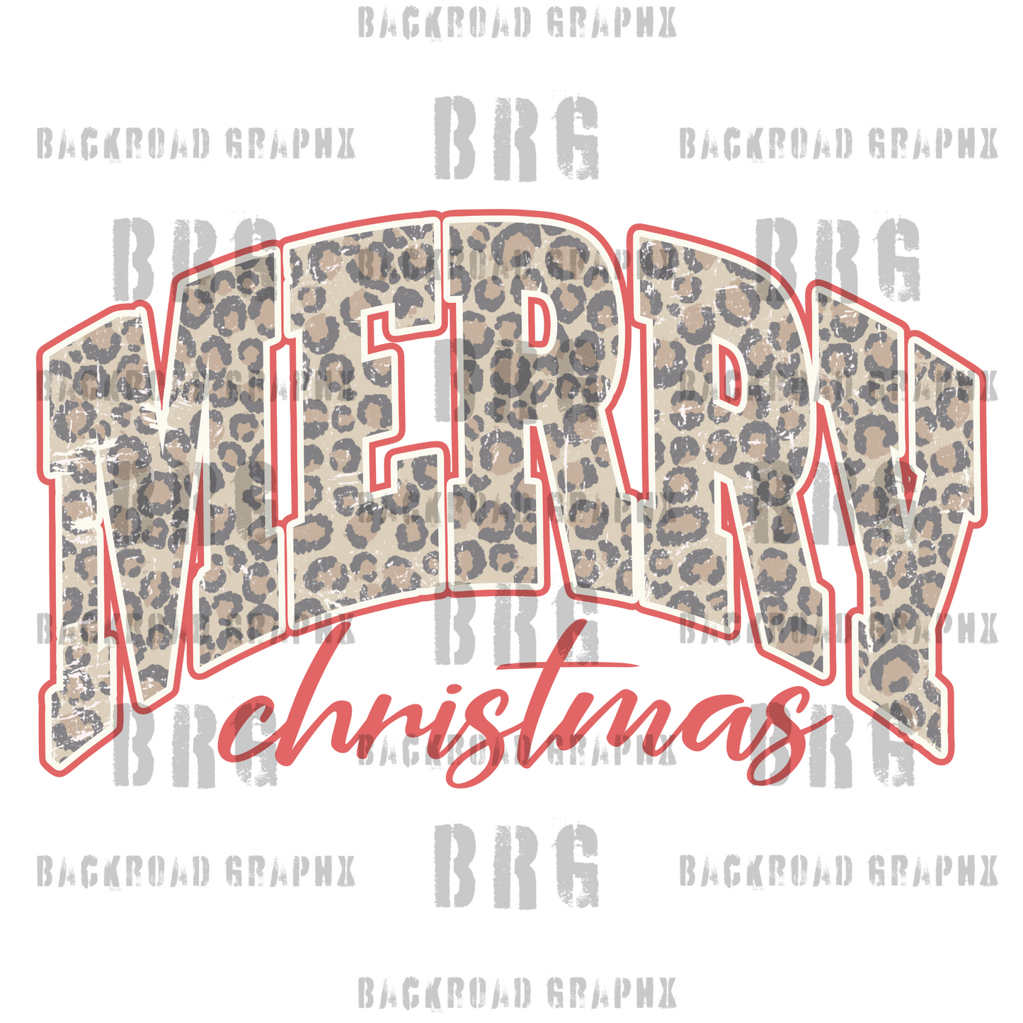 Merry Christmas Cheetah Transfer Backroad Graphx Best DTF Transfers Near Me UVDTF Stickers decals embroidery swag heat transfers direct to film