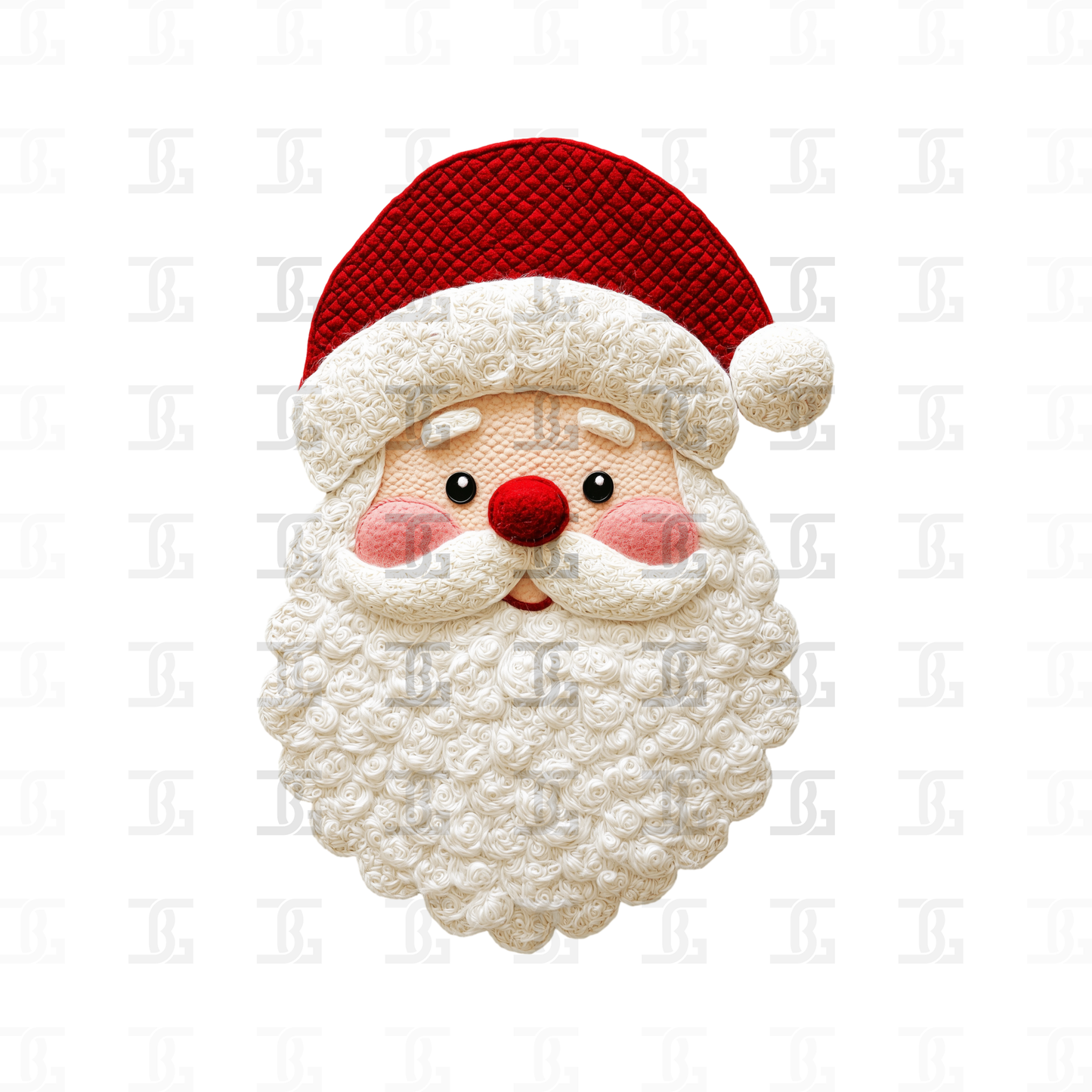 Faux Quilted Santa Transfer