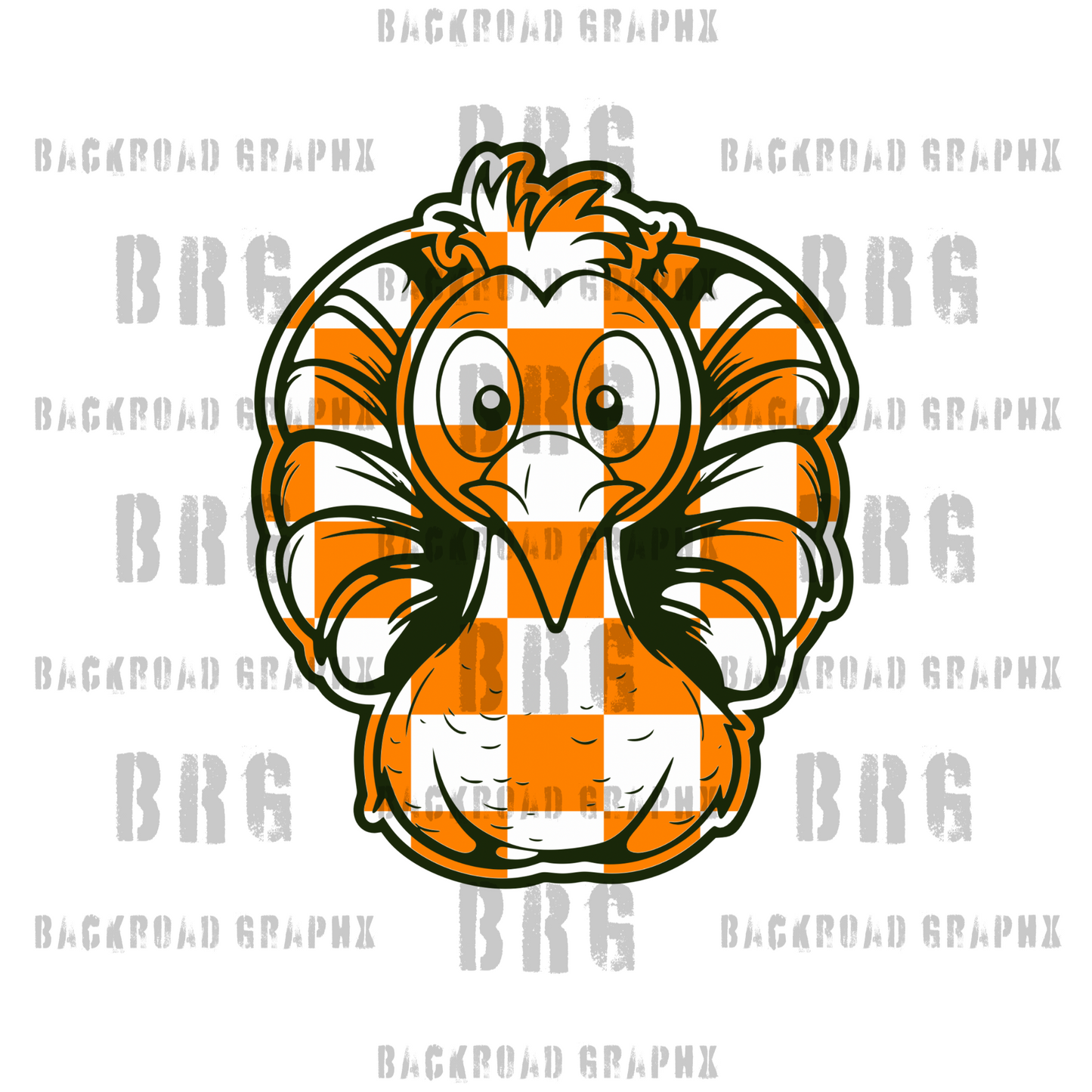Checkered Turkey Transfer Backroad Graphx Best DTF Transfers Near Me UVDTF Stickers decals embroidery swag heat transfers direct to film