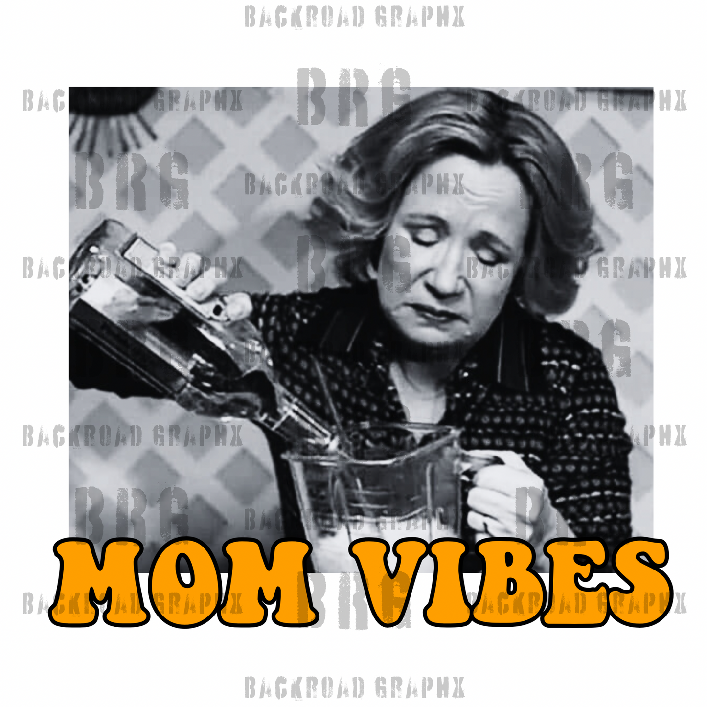 Mom Vibes Transfer Backroad Graphx Best DTF Transfers Near Me UVDTF Stickers decals embroidery swag heat transfers direct to film