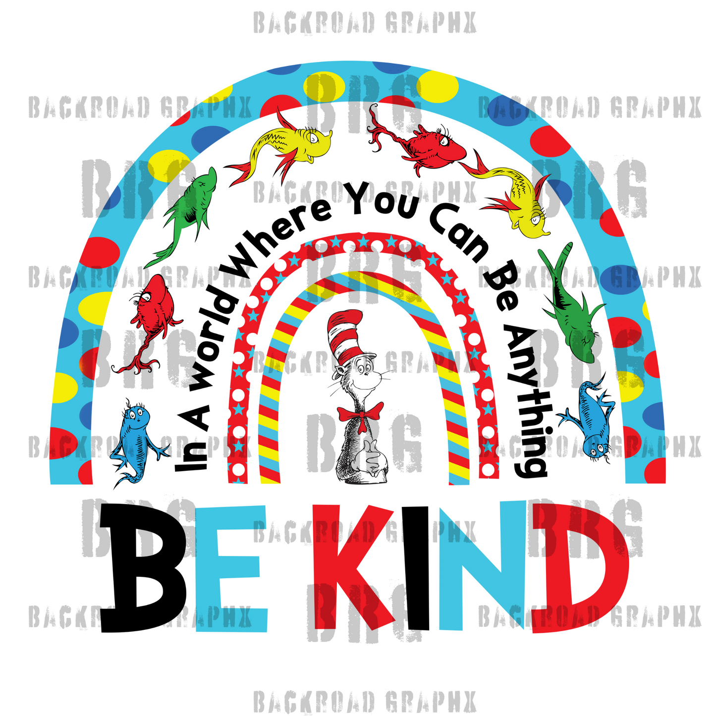 Be Kind Transfer Backroad Graphx Best DTF Transfers Near Me UVDTF Stickers decals embroidery swag heat transfers direct to film