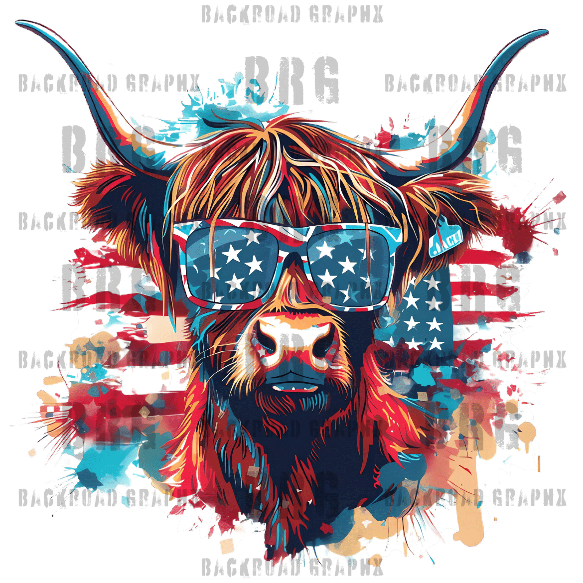 Red, White, and Moo Backroad Graphx Best DTF Transfers Near Me UVDTF Stickers decals embroidery swag heat transfers direct to film