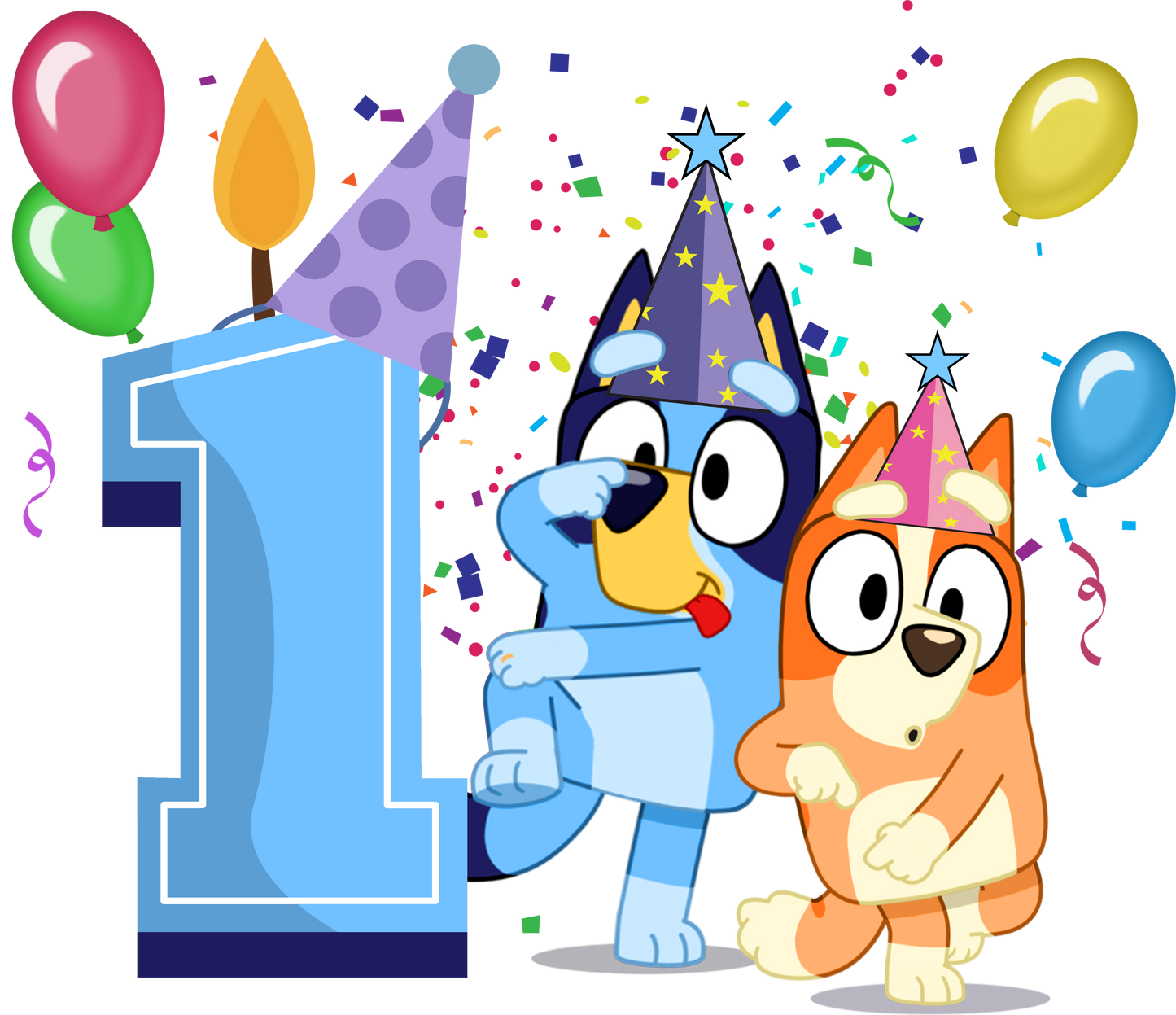 Bluey Birthday Transfer Backroad Graphx Best DTF Transfers Near Me UVDTF Stickers decals embroidery swag heat transfers direct to film