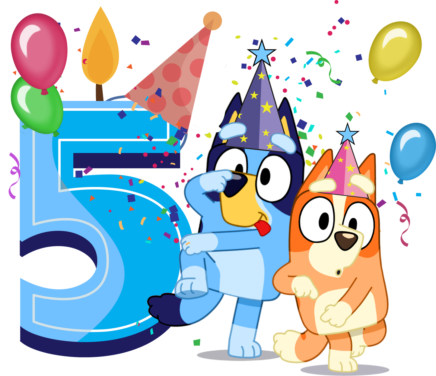 Bluey Birthday Transfer Backroad Graphx Best DTF Transfers Near Me UVDTF Stickers decals embroidery swag heat transfers direct to film