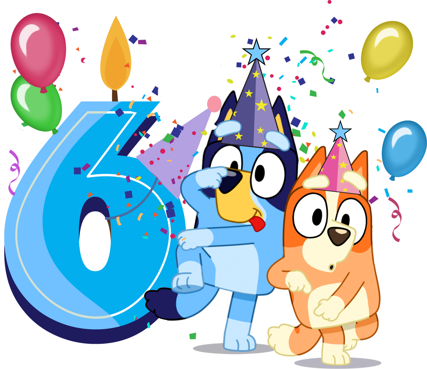 Bluey Birthday Transfer Backroad Graphx Best DTF Transfers Near Me UVDTF Stickers decals embroidery swag heat transfers direct to film