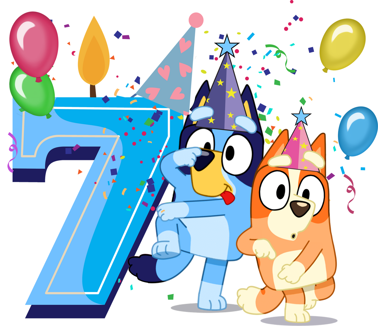Bluey Birthday Transfer Backroad Graphx Best DTF Transfers Near Me UVDTF Stickers decals embroidery swag heat transfers direct to film