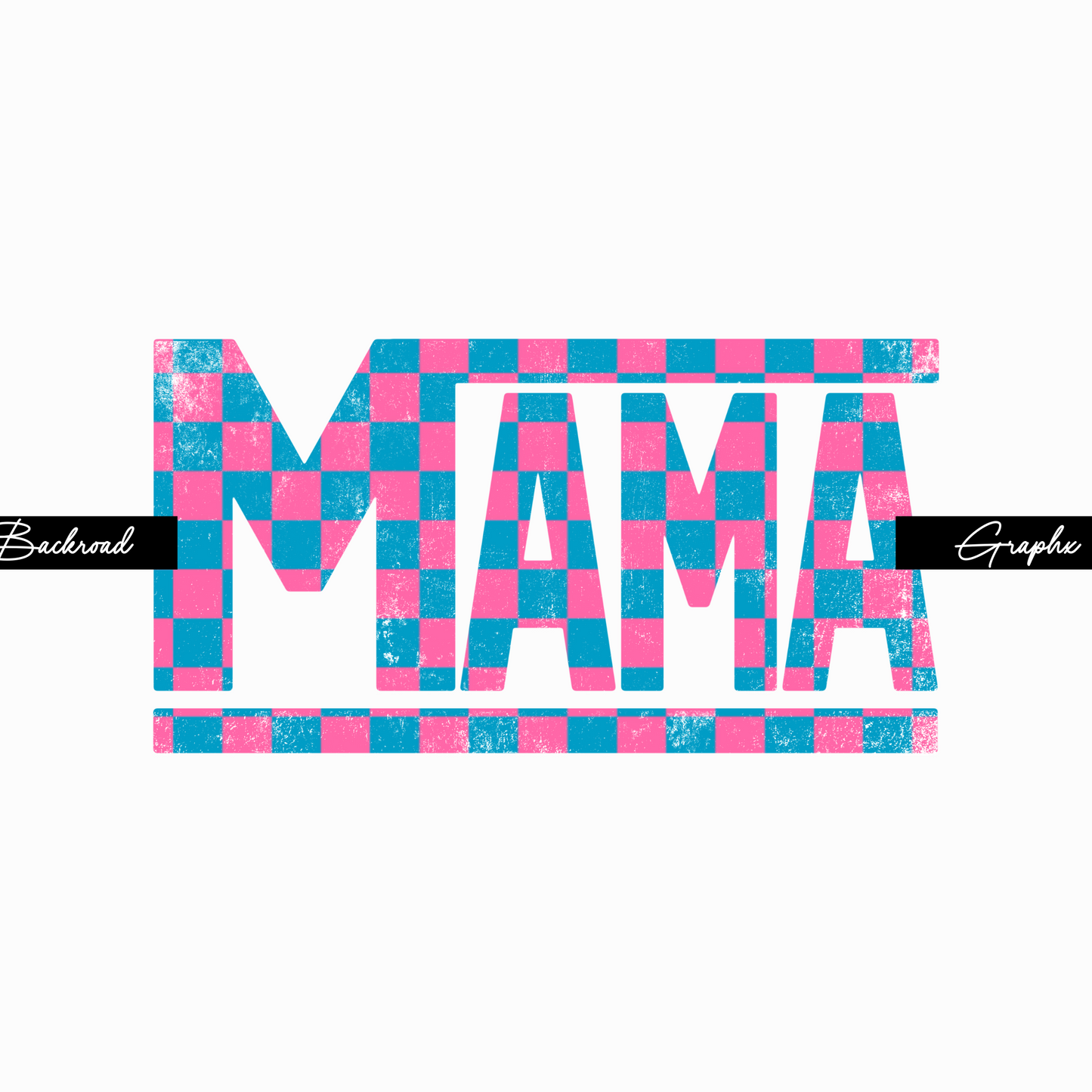 Checkered Mama Pink Transfer