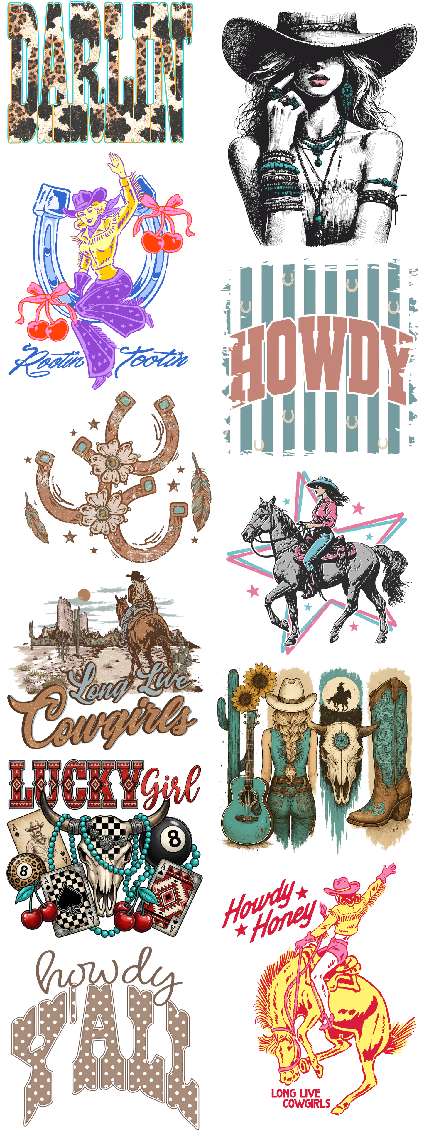 Cowgirl Premade Gang Sheet