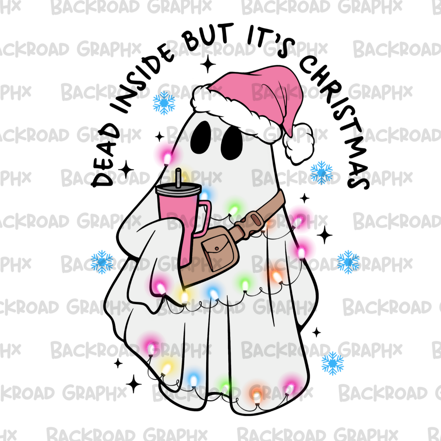 Ghost cup Christmas transfer Backroad Graphx Best DTF Transfers Near Me UVDTF Stickers decals embroidery swag heat transfers direct to film
