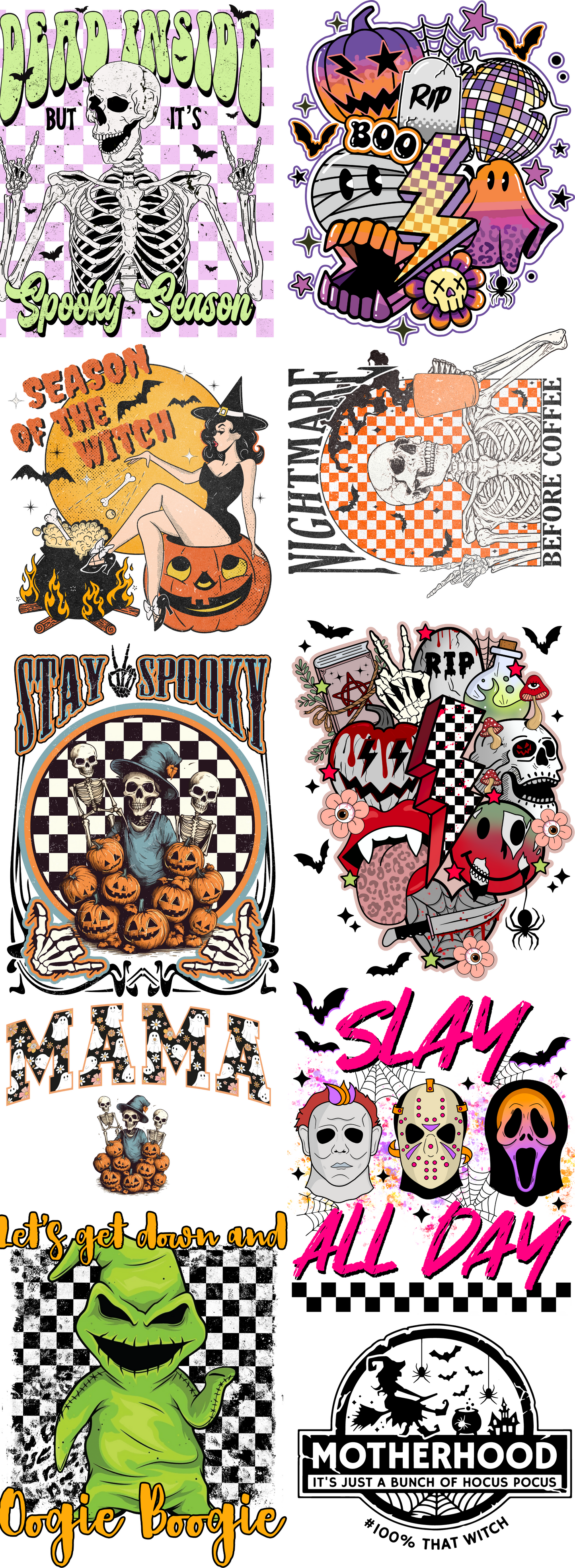 Halloween Gang Sheet 22x60 Backroad Graphx Best DTF Transfers Near Me UVDTF Stickers decals embroidery swag heat transfers direct to film
