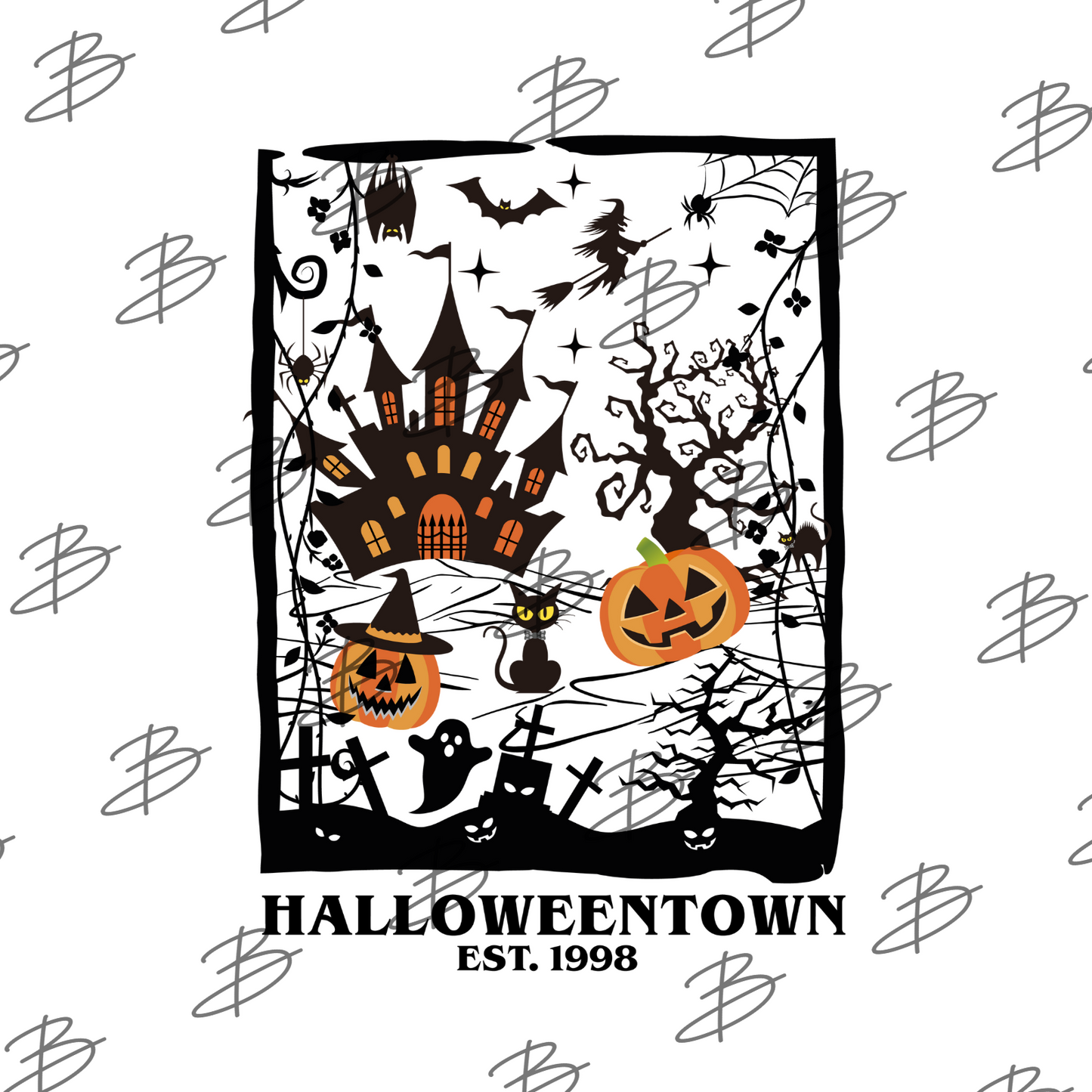 HalloweenTown Transfer Backroad Graphx Best DTF Transfers Near Me UVDTF Stickers decals embroidery swag heat transfers direct to film