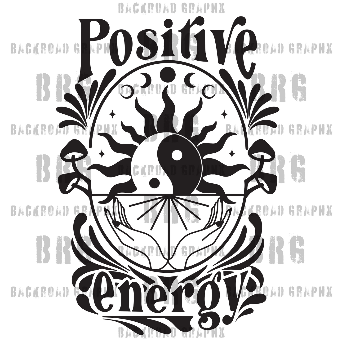 Positive Energy Transfer Backroad Graphx Best DTF Transfers Near Me UVDTF Stickers decals embroidery swag heat transfers direct to film
