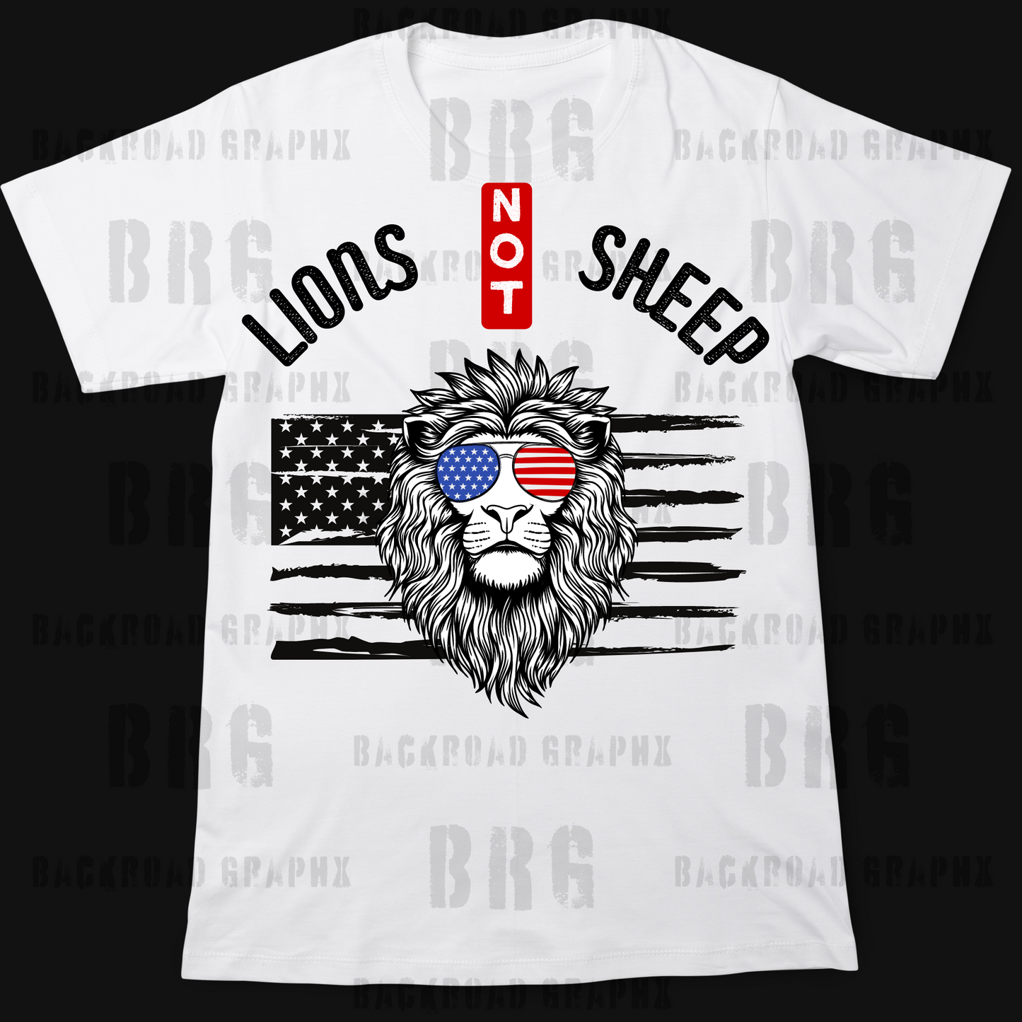 Lions not Sheep transfer Backroad Graphx Best DTF Transfers Near Me UVDTF Stickers decals embroidery swag heat transfers direct to film