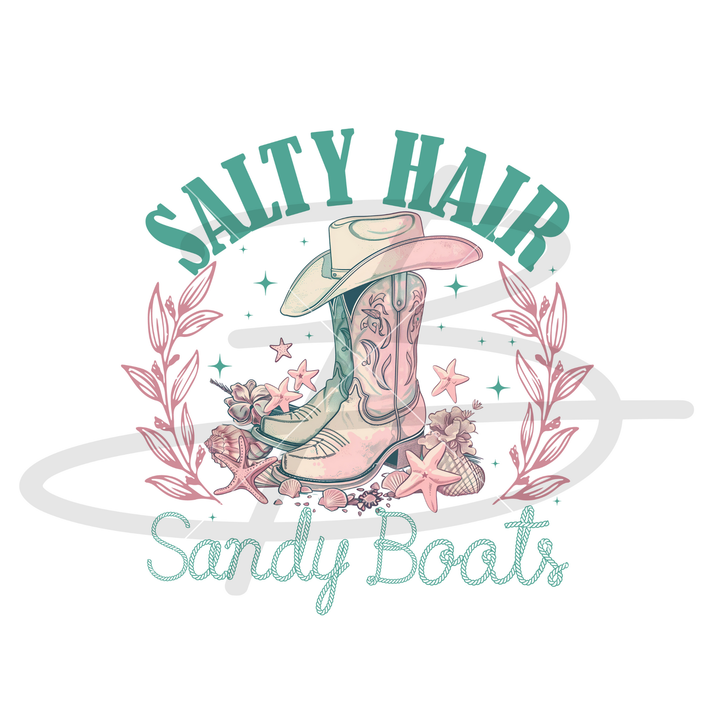 Salty Hair Sandy Boots Backroad Graphx Best DTF Transfers Near Me UVDTF Stickers decals embroidery swag heat transfers direct to film