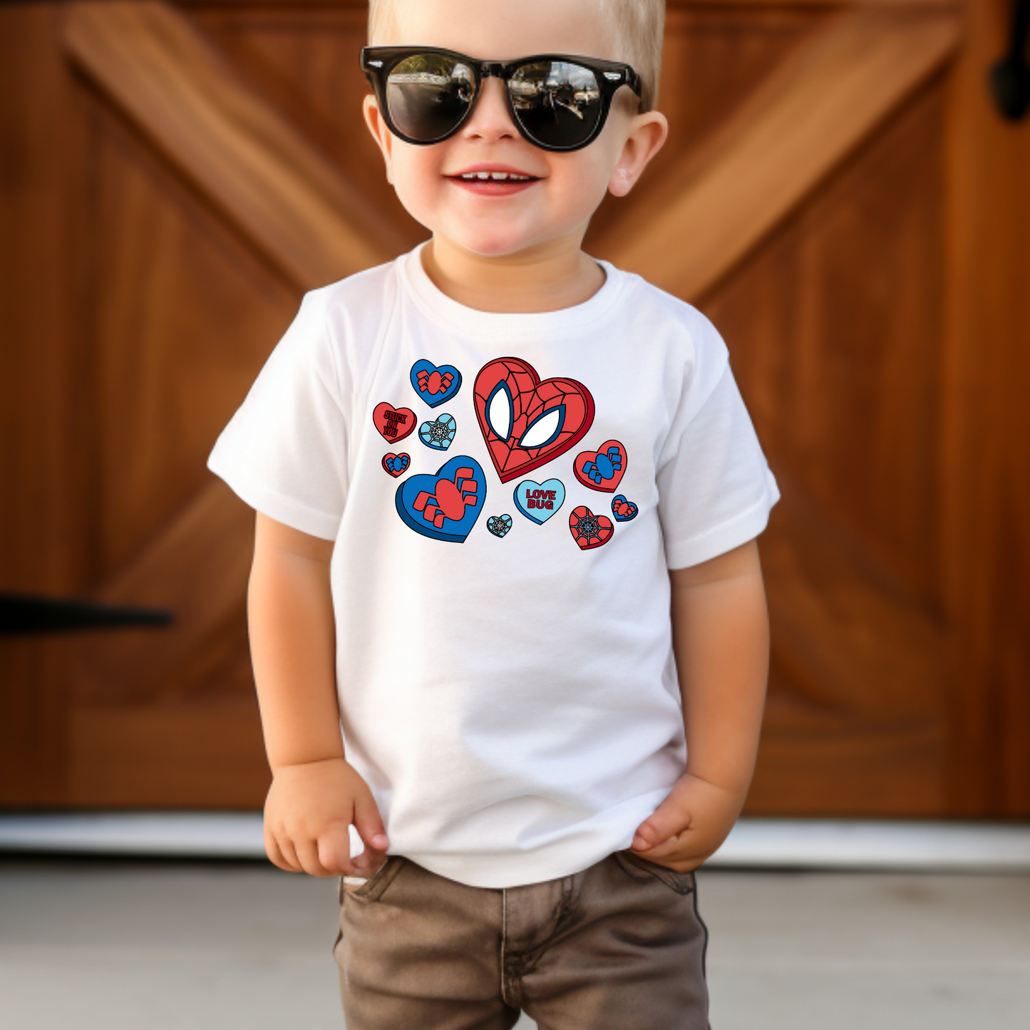 Valentines Spiderman Hearts Transfer Backroad Graphx Best DTF Transfers Near Me UVDTF Stickers decals embroidery swag heat transfers direct to film