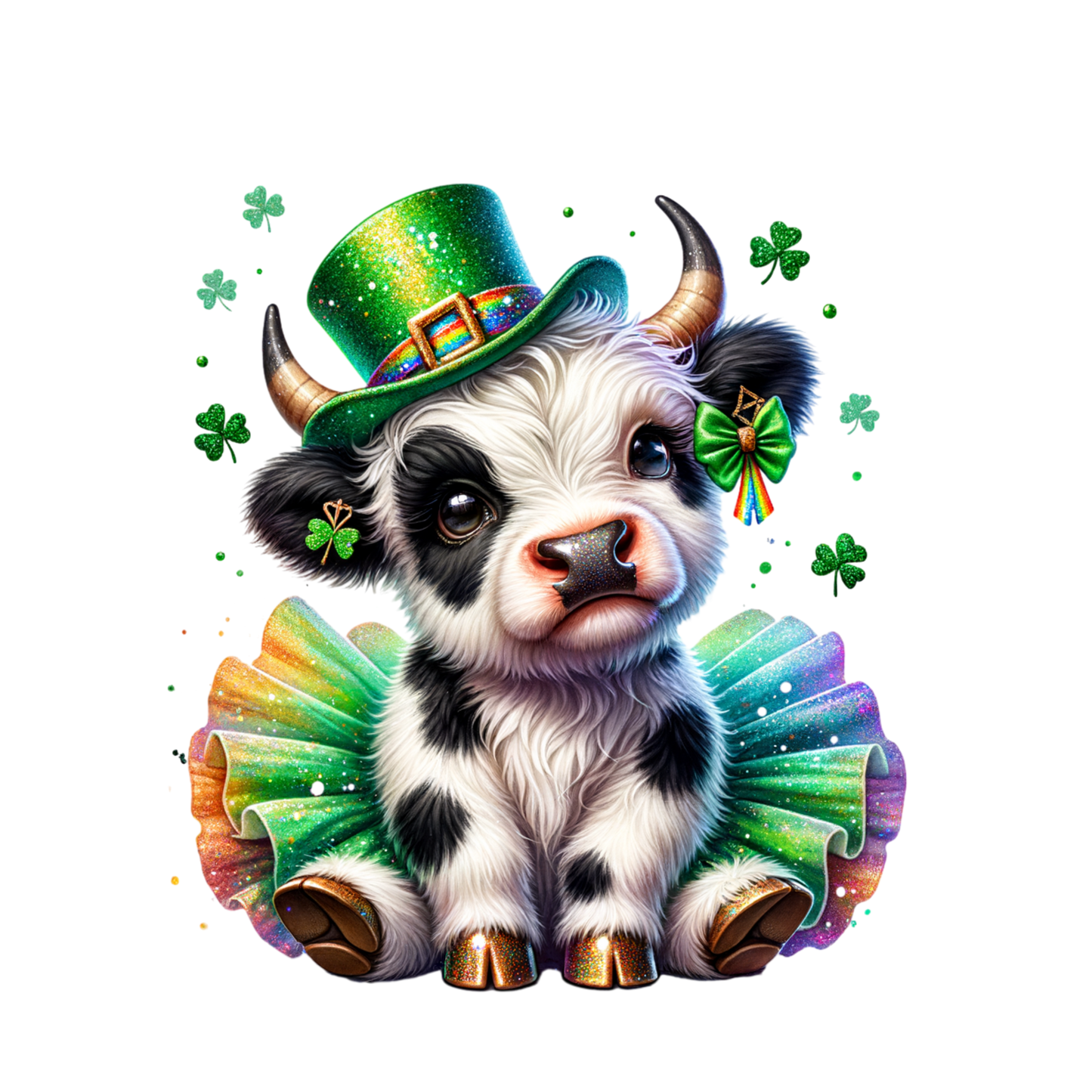St. Patty's Cow Transfer Backroad Graphx Best DTF Transfers Near Me UVDTF Stickers decals embroidery swag heat transfers direct to film