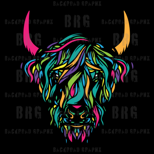 Neon Highland Transfer Backroad Graphx Best DTF Transfers Near Me UVDTF Stickers decals embroidery swag heat transfers direct to film