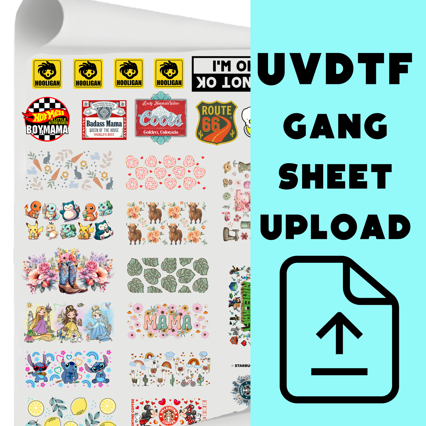 Gang Sheet Upload For UVDTF