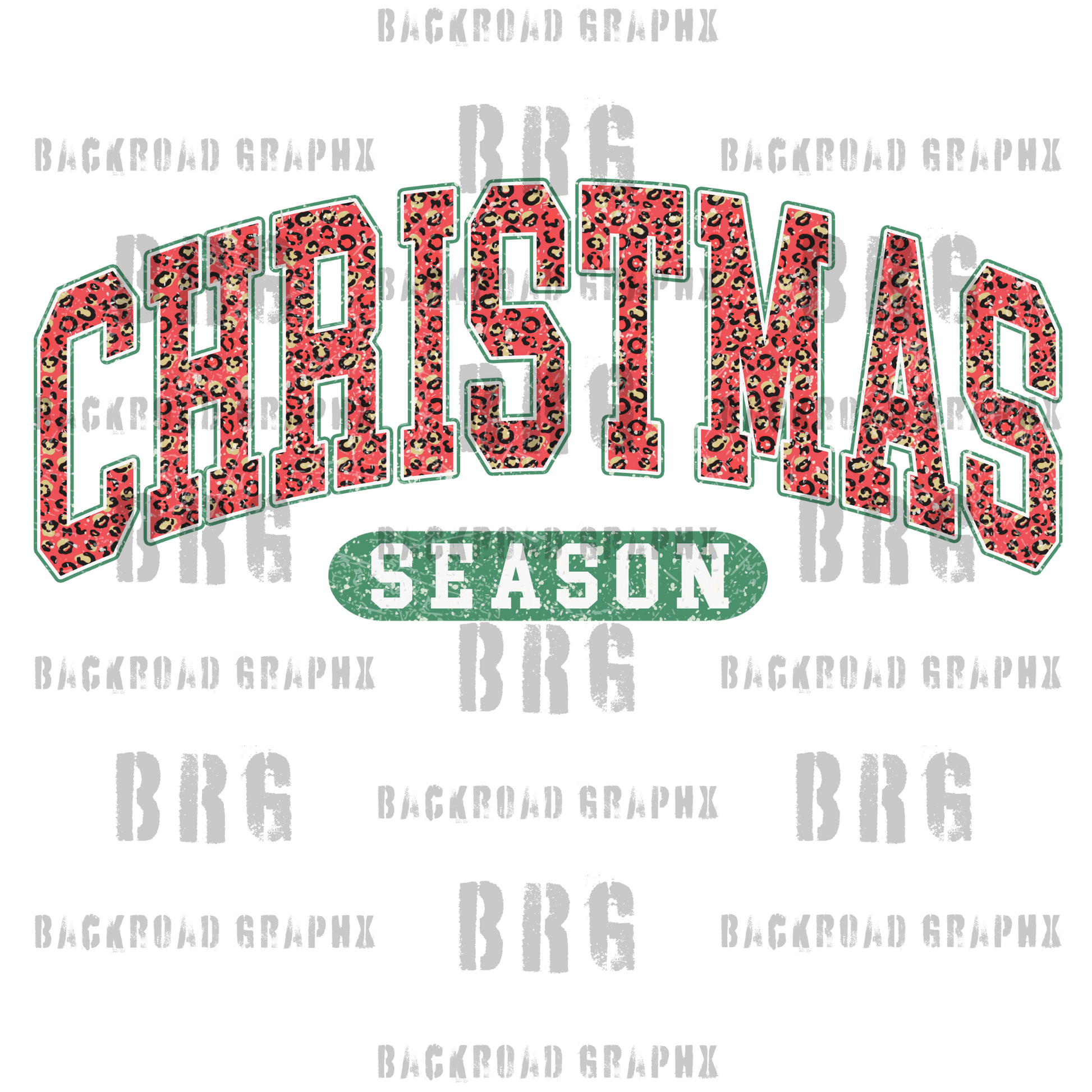 Christmas Season Cheetah Transfer Backroad Graphx Best DTF Transfers Near Me UVDTF Stickers decals embroidery swag heat transfers direct to film