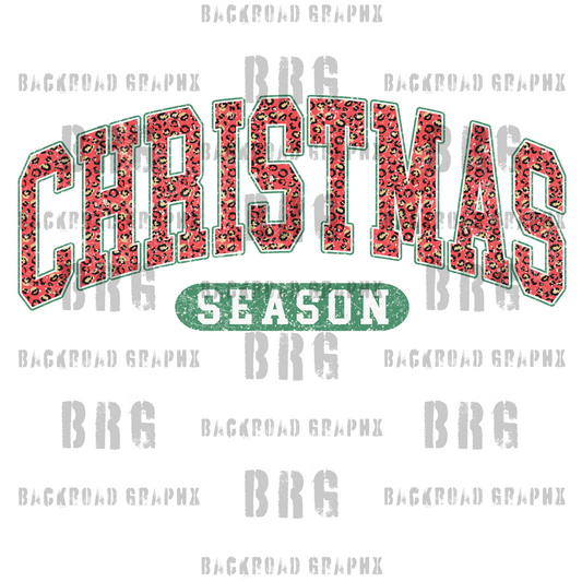Christmas Season Cheetah Transfer Backroad Graphx Best DTF Transfers Near Me UVDTF Stickers decals embroidery swag heat transfers direct to film
