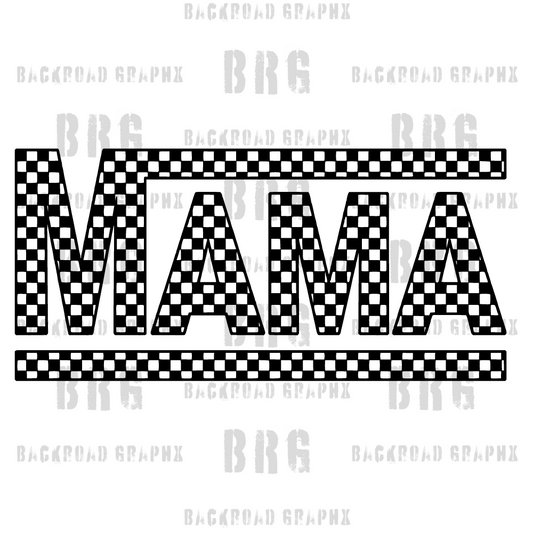 Checkered MAMA Transfer Backroad Graphx Best DTF Transfers Near Me UVDTF Stickers decals embroidery swag heat transfers direct to film