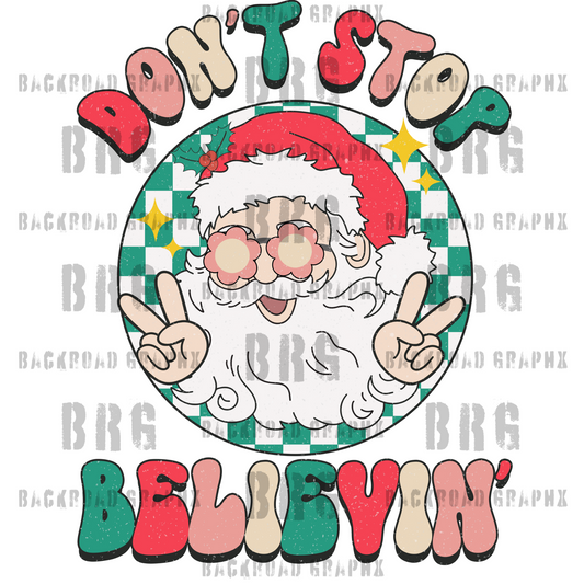 Don't Stop Believin' Transfer Backroad Graphx Best DTF Transfers Near Me UVDTF Stickers decals embroidery swag heat transfers direct to film