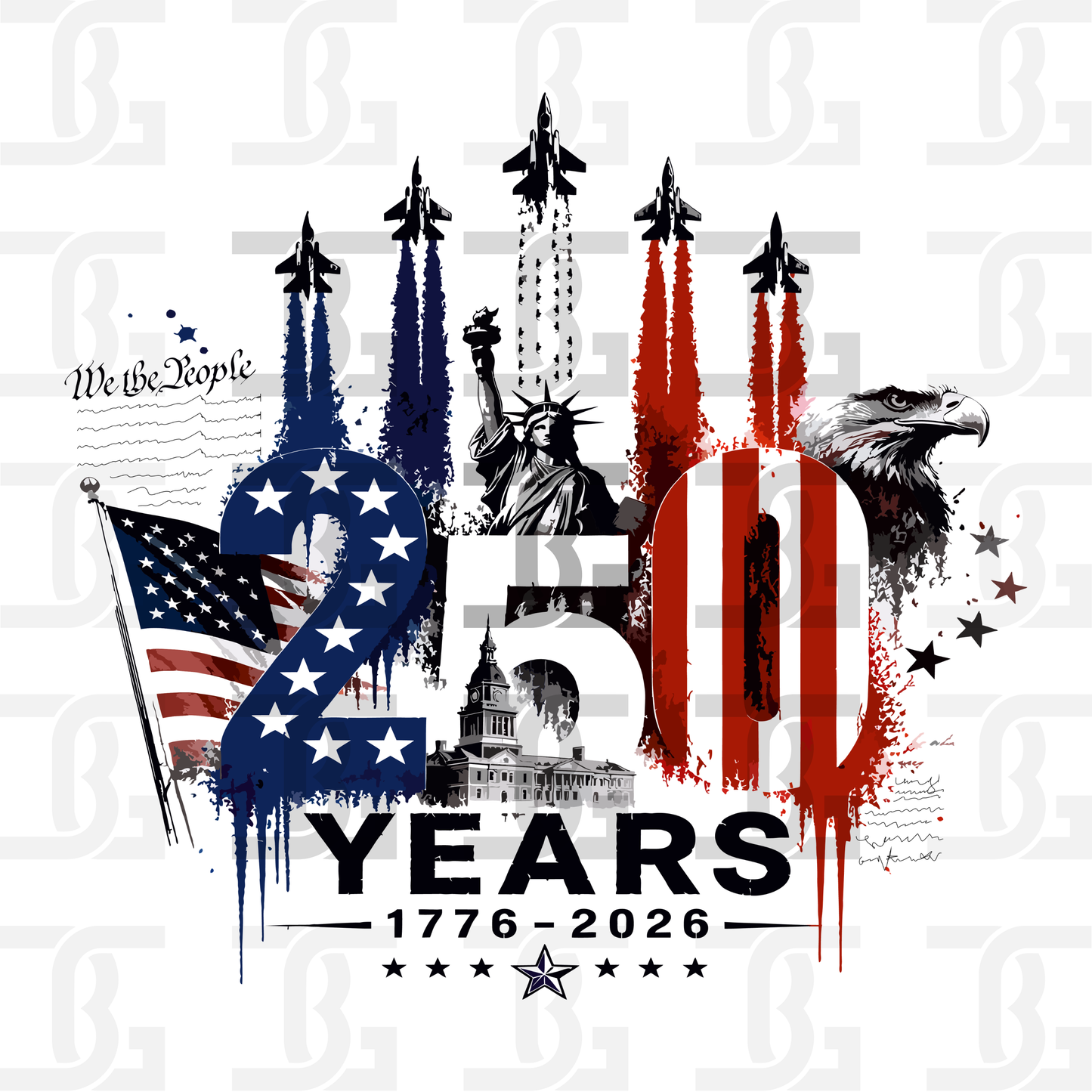 250 Years Patriotic Transfer
