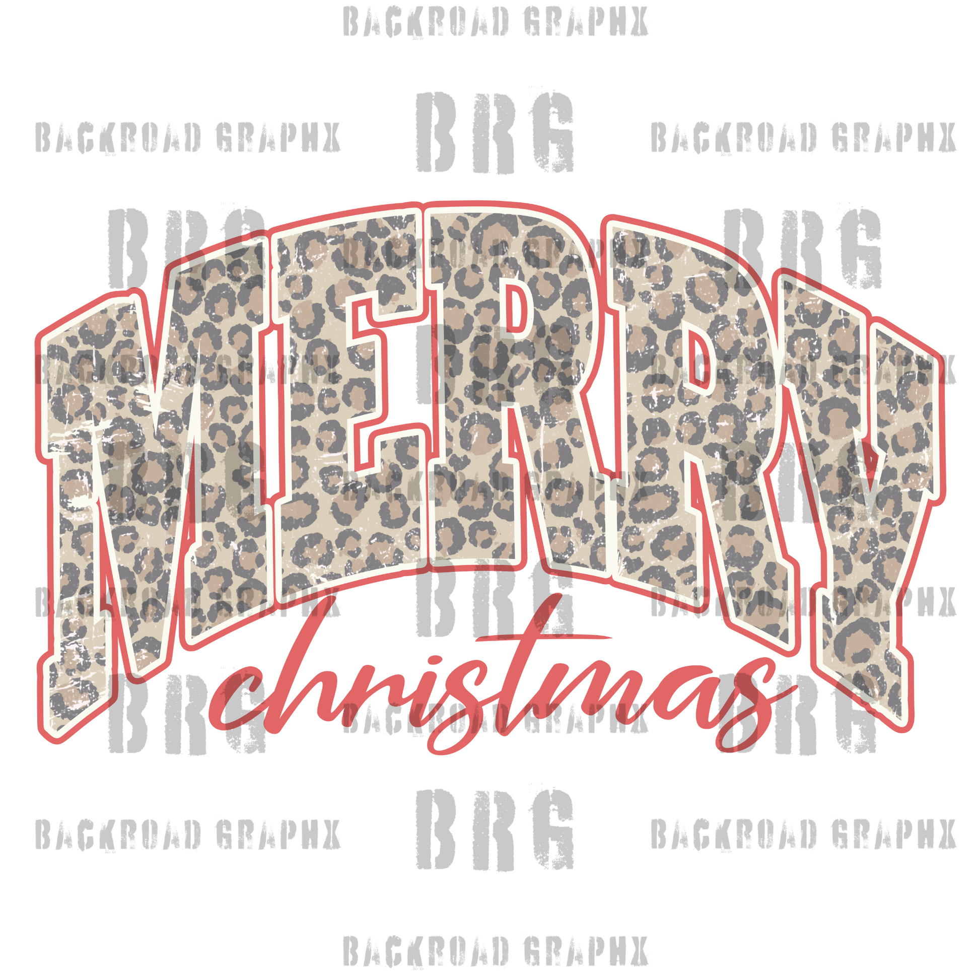 Merry Christmas Cheetah Transfer Backroad Graphx Best DTF Transfers Near Me UVDTF Stickers decals embroidery swag heat transfers direct to film