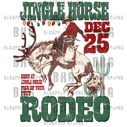 Christmas Rodeo Transfer Backroad Graphx Best DTF Transfers Near Me UVDTF Stickers decals embroidery swag heat transfers direct to film