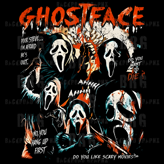GhostFace Layered Transfer Backroad Graphx Best DTF Transfers Near Me UVDTF Stickers decals embroidery swag heat transfers direct to film