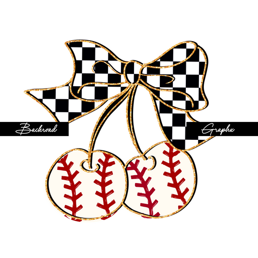 Baseball Cherries Transfer