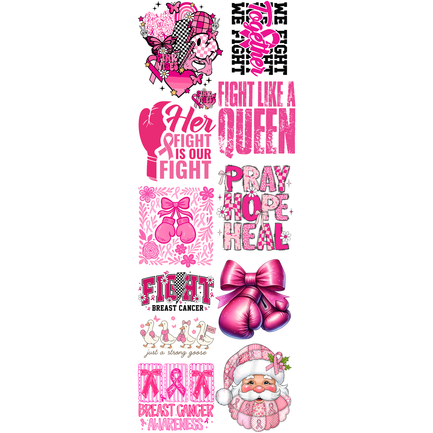 Breast Cancer Premade Gang Sheet 1