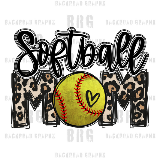 Softball Mom 2 Transfer Backroad Graphx Best DTF Transfers Near Me UVDTF Stickers decals embroidery swag heat transfers direct to film