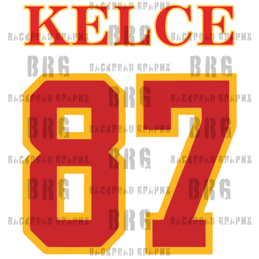 Kelce 87 Transfer Backroad Graphx Best DTF Transfers Near Me UVDTF Stickers decals embroidery swag heat transfers direct to film