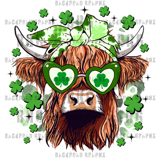 Cool Clover Cow Transfer Backroad Graphx Best DTF Transfers Near Me UVDTF Stickers decals embroidery swag heat transfers direct to film