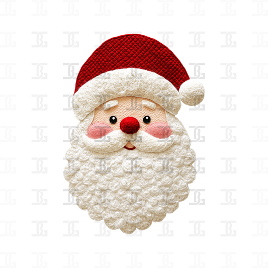 Faux Quilted Santa Transfer