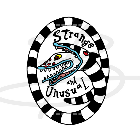 Beetlejuice Strange And Unusual Backroad Graphx Best DTF Transfers Near Me UVDTF Stickers decals embroidery swag heat transfers direct to film