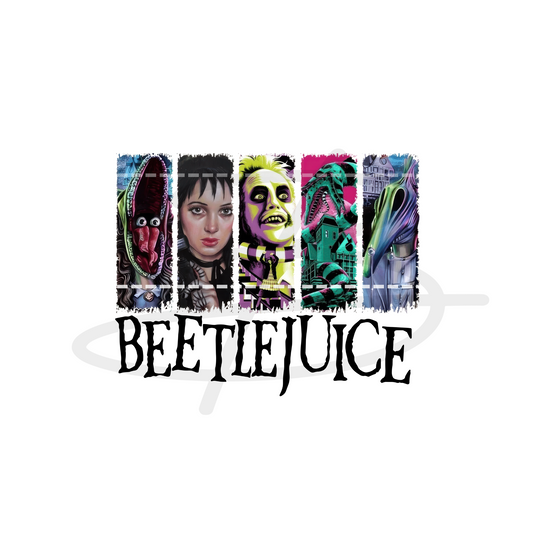 Beetlejuice Character Transfer Backroad Graphx Best DTF Transfers Near Me UVDTF Stickers decals embroidery swag heat transfers direct to film