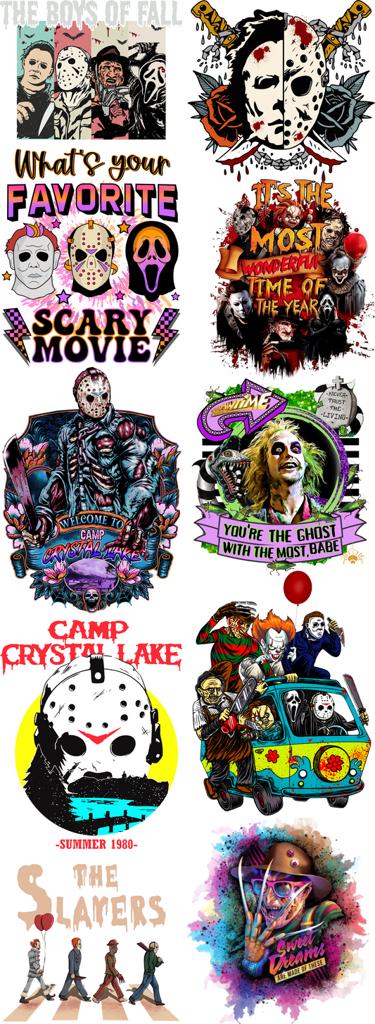 Boys of Halloween Gang Sheet 22x60 Backroad Graphx Best DTF Transfers Near Me UVDTF Stickers decals embroidery swag heat transfers direct to film
