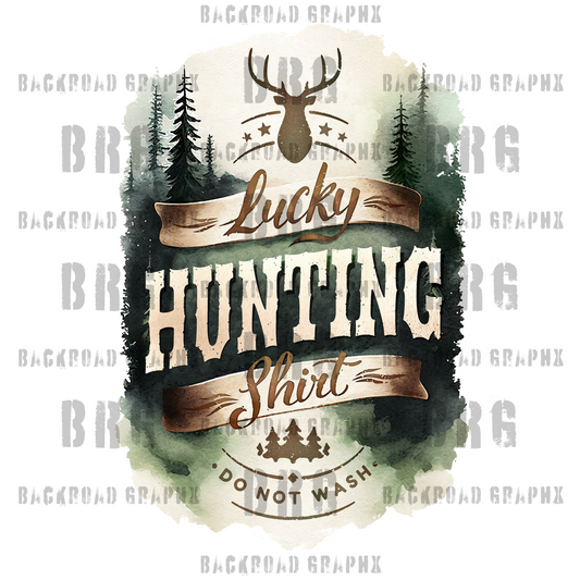 Lucky Hunting Shirt Transfer Backroad Graphx Best DTF Transfers Near Me UVDTF Stickers decals embroidery swag heat transfers direct to film