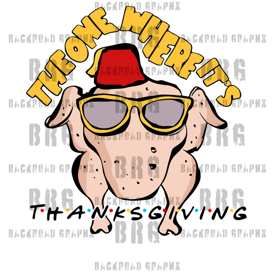Friends Turkey Transfer Backroad Graphx Best DTF Transfers Near Me UVDTF Stickers decals embroidery swag heat transfers direct to film