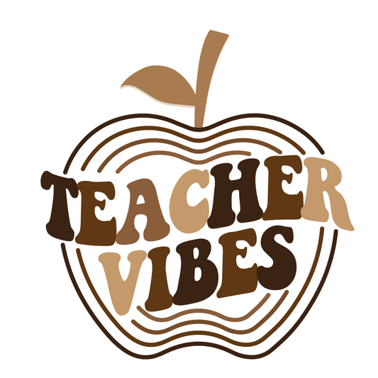Teacher Vibes Transfer Backroad Graphx Best DTF Transfers Near Me UVDTF Stickers decals embroidery swag heat transfers direct to film