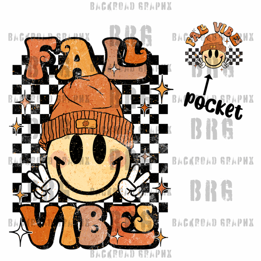 Fall Vibes with pocket Transfer Backroad Graphx Best DTF Transfers Near Me UVDTF Stickers decals embroidery swag heat transfers direct to film