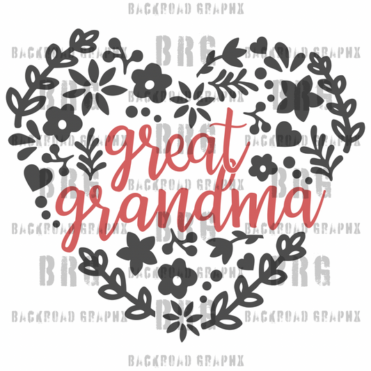 Great Grandma Transfer Backroad Graphx Best DTF Transfers Near Me UVDTF Stickers decals embroidery swag heat transfers direct to film