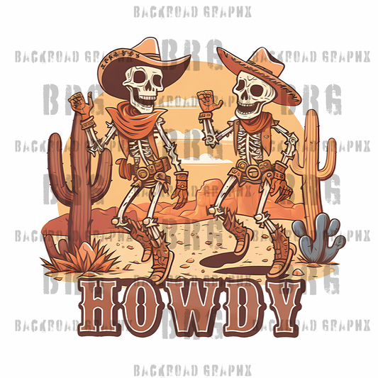 Howdy Cowboys Transfer Backroad Graphx Best DTF Transfers Near Me UVDTF Stickers decals embroidery swag heat transfers direct to film