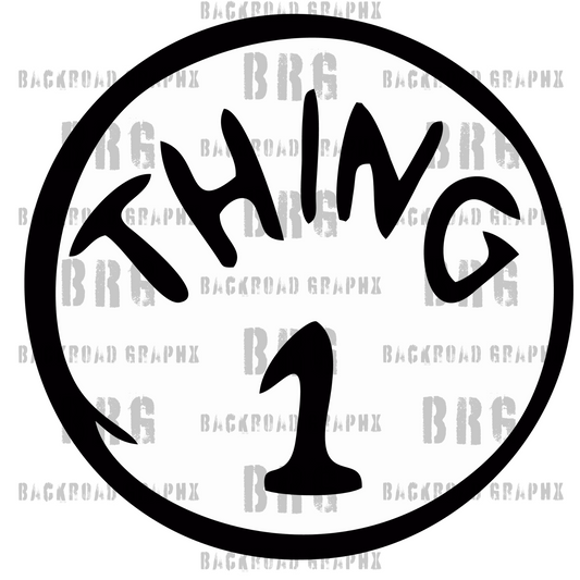 Thing 1 Transfer Backroad Graphx Best DTF Transfers Near Me UVDTF Stickers decals embroidery swag heat transfers direct to film