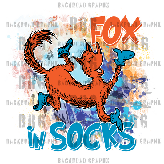 Fox in Socks Transfer Backroad Graphx Best DTF Transfers Near Me UVDTF Stickers decals embroidery swag heat transfers direct to film