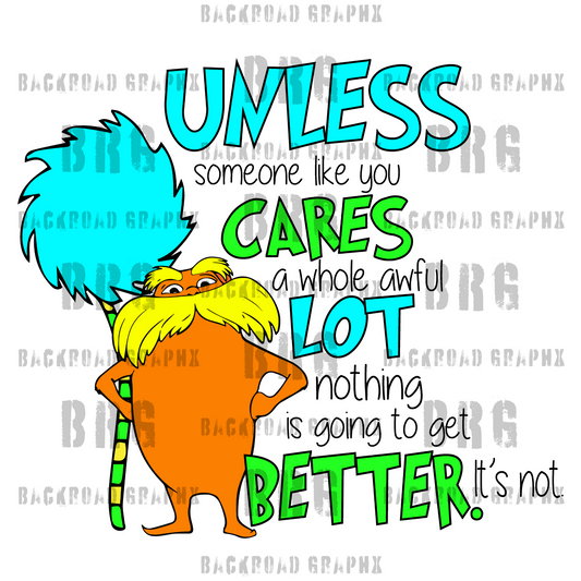 The Lorax Transfer Backroad Graphx Best DTF Transfers Near Me UVDTF Stickers decals embroidery swag heat transfers direct to film