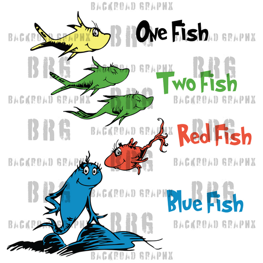 One Fish Two Fish Transfer Backroad Graphx Best DTF Transfers Near Me UVDTF Stickers decals embroidery swag heat transfers direct to film
