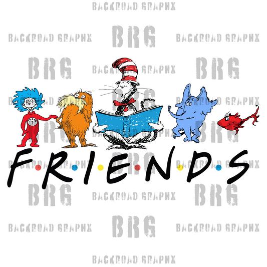 Dr. Seuss Friends Transfer Backroad Graphx Best DTF Transfers Near Me UVDTF Stickers decals embroidery swag heat transfers direct to film